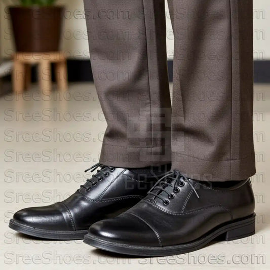 Lace Up Pure Leather Oxford Dress Shoes
