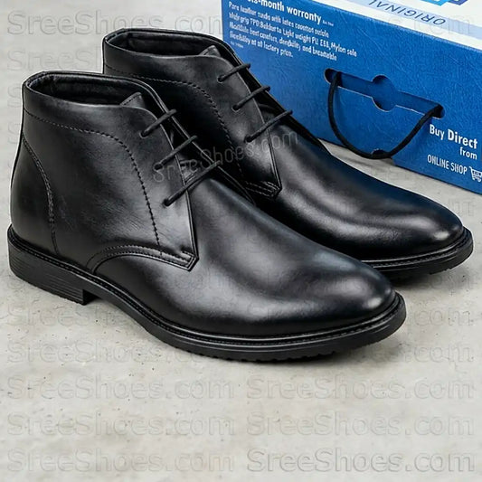Pure Leather Formal Chukka Boots for Men (Full-Grain) Ankle Shoes