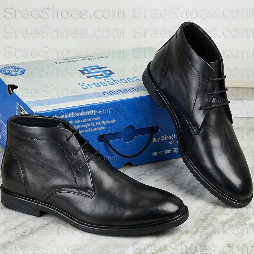 Pure Full-Grain Leather Chukka Boot for Men
