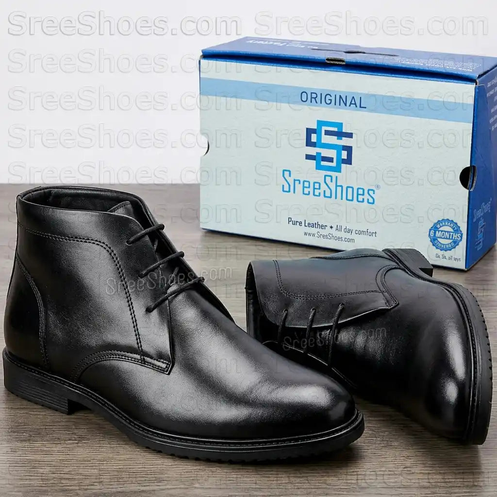 Pure Full-Grain Leather Chukka Boot for Men