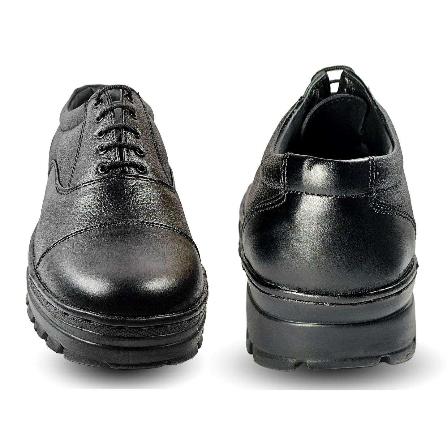 Police Dress Shoes Pure Leather Oxford Lace Up