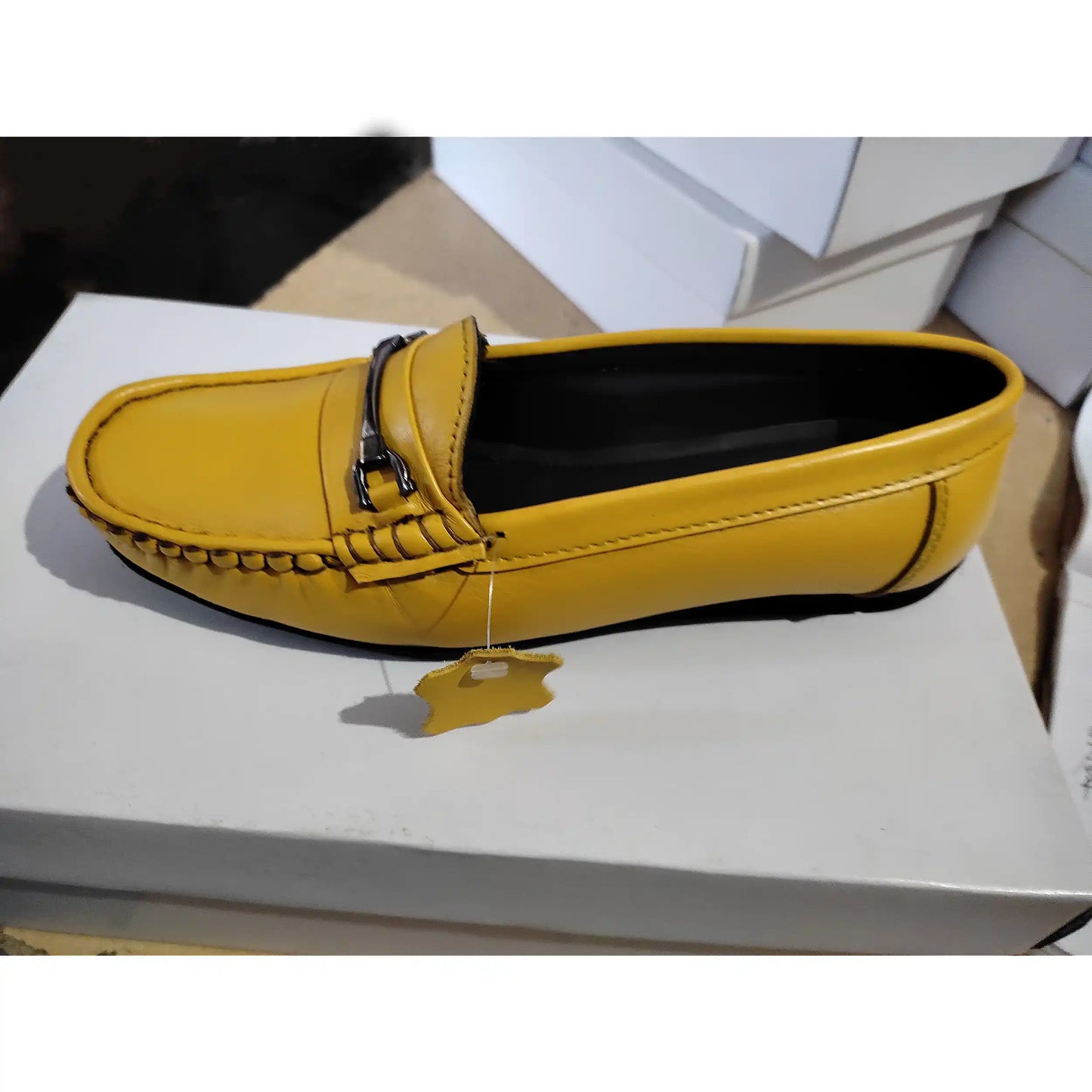 Bit Loafers for Ladies Pure Leather Casual Ladies Slip On Moccasins Shoes