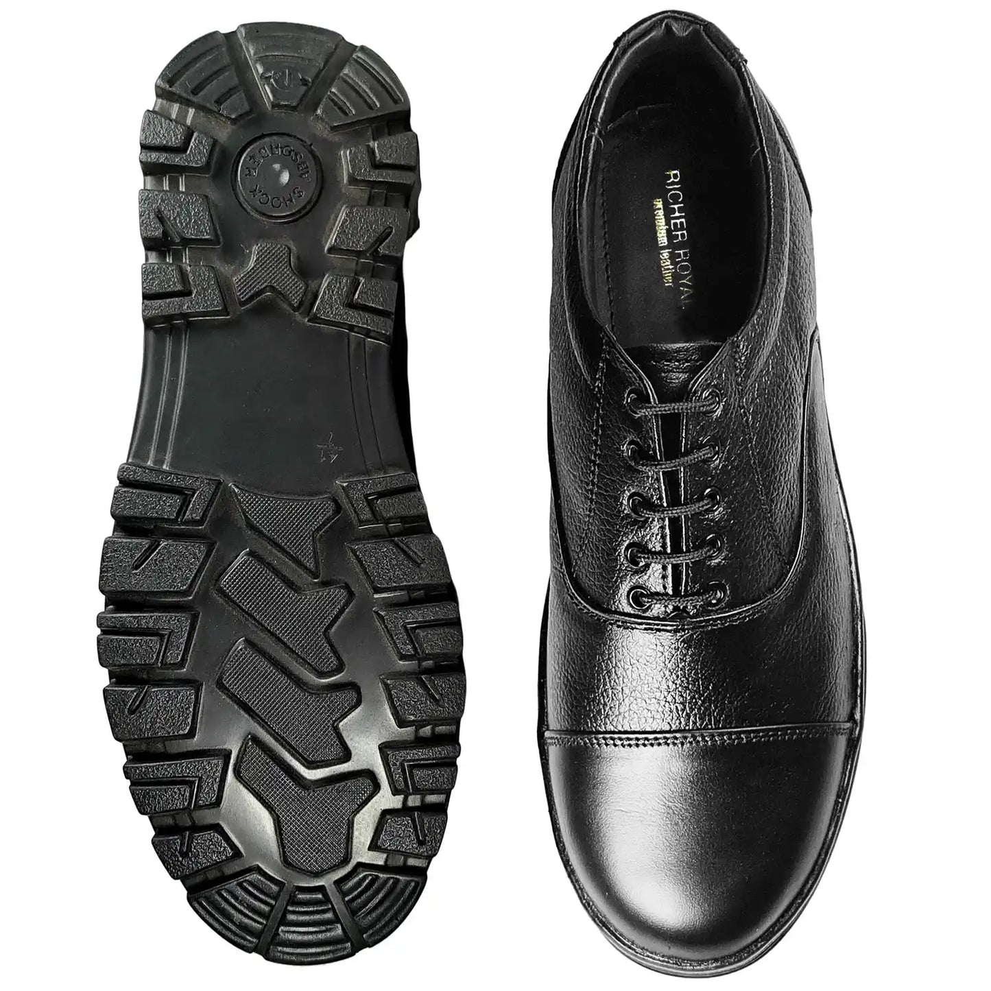 Police Uniform Shoes Pure Leather Oxford Lace Up