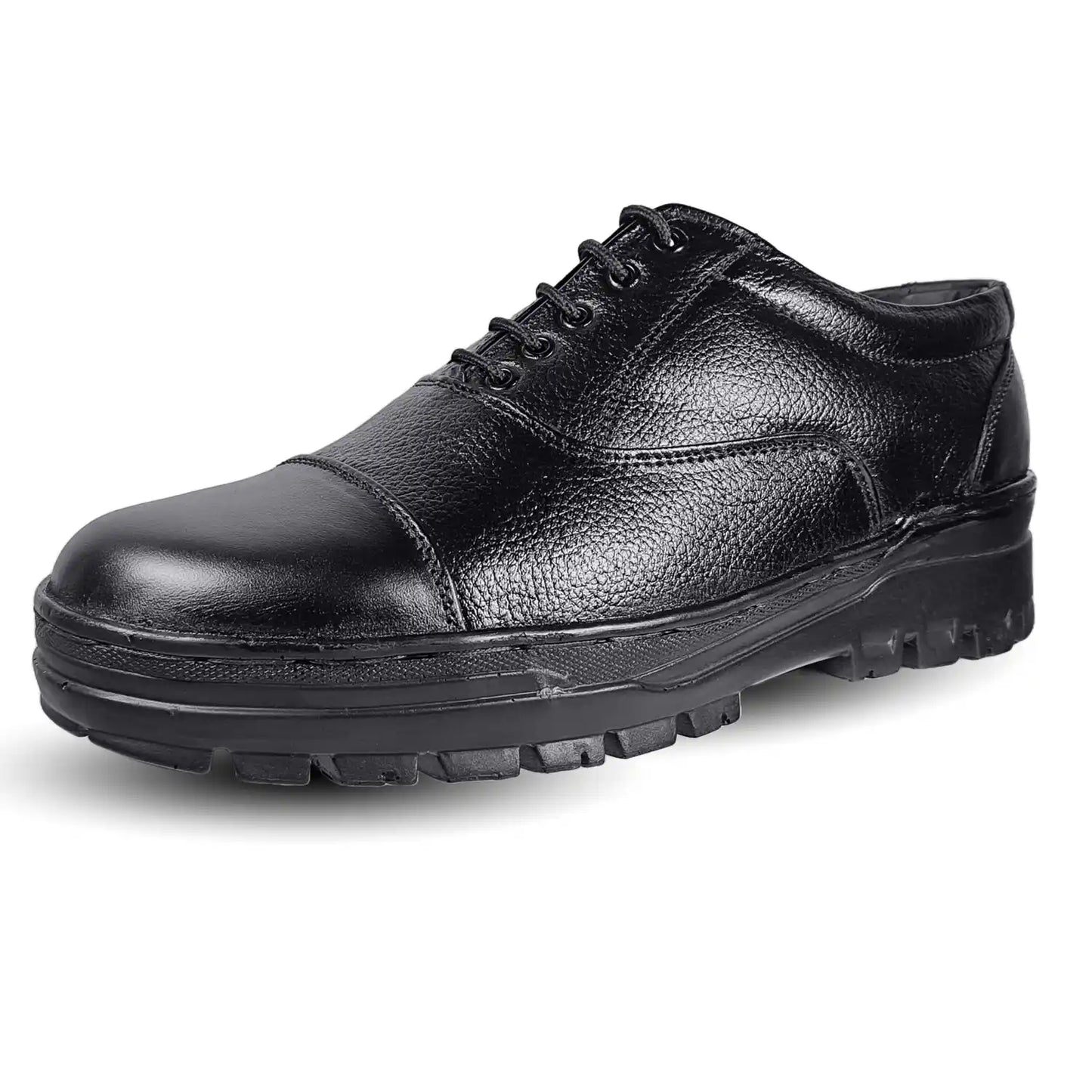 Police Uniform Shoes Pure Leather Oxford Lace Up