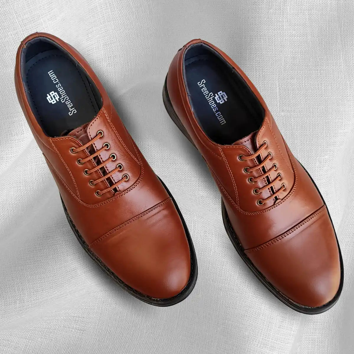 Police Dress Shoes Pure Leather Oxford for Men