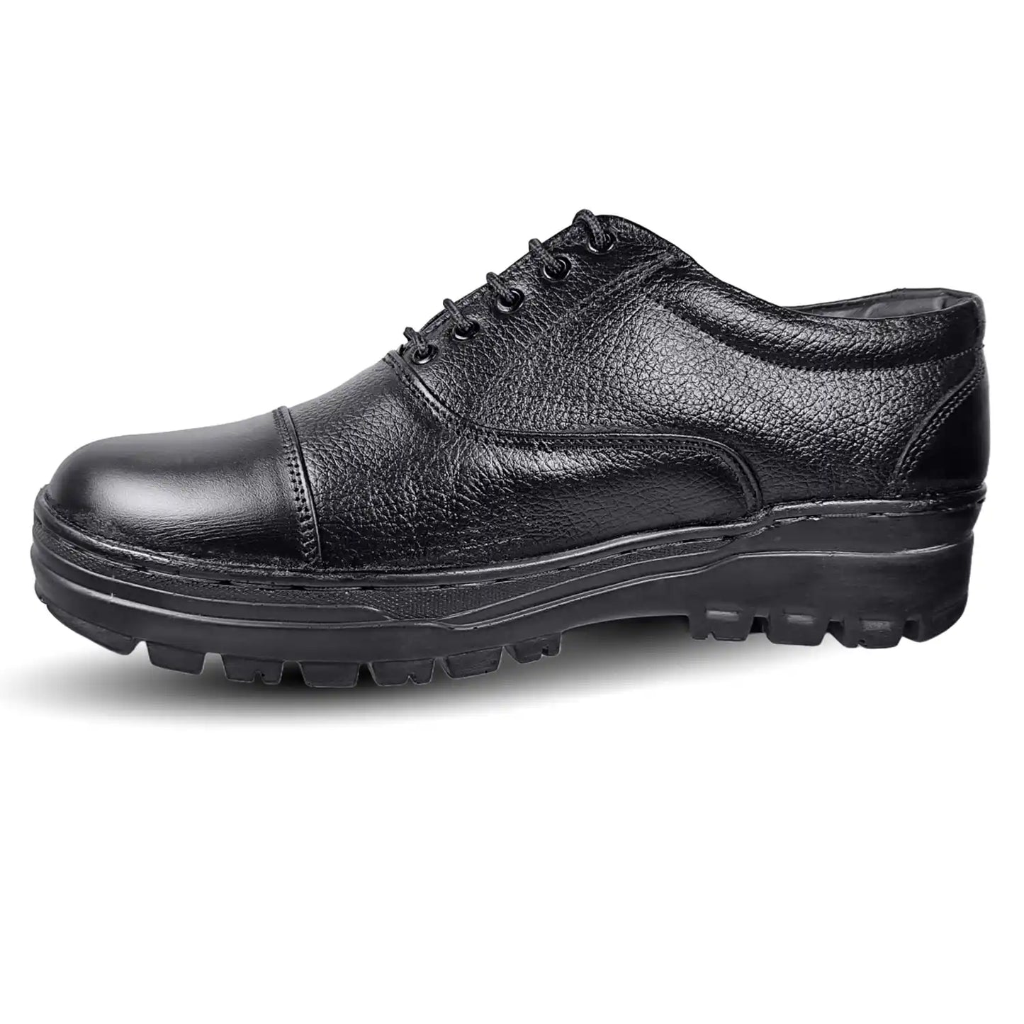 Police Uniform Shoes Pure Leather Oxford Lace Up