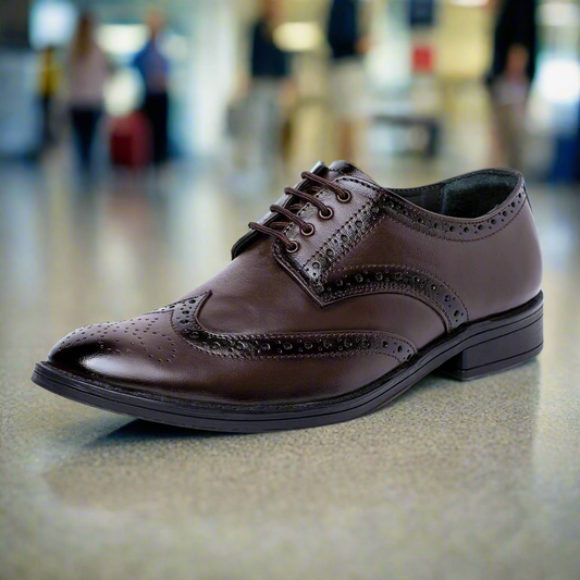 Men Pure Leather Formal Brogue Shoes
