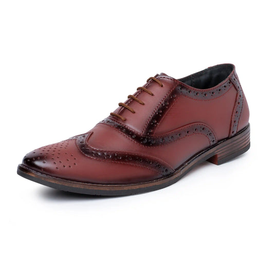 Men Pure Leather WingTip Oxford Brogue Shoes